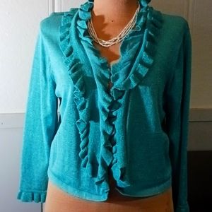 Grace Elements Aqua Sweater Shrug Ladies Sz XL